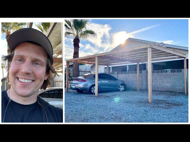 Building a 2 Car Carport for $600! Full Timelapse with Tips & Tricks #DIY