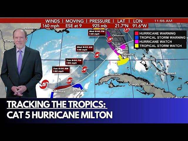 Hurricane Milton reaches Category 5, Floridians prepare for landfall