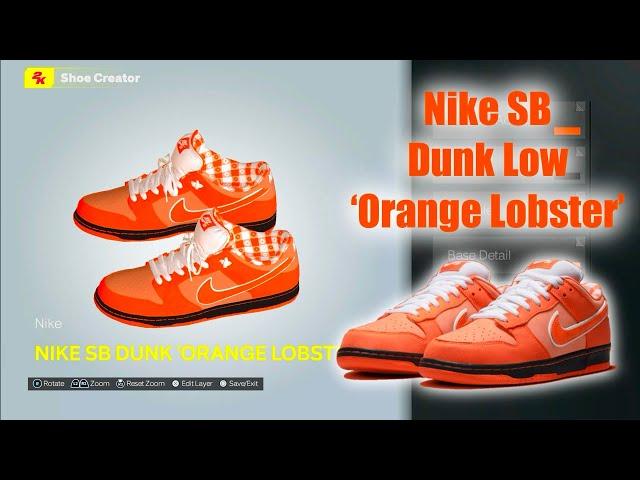 NBA 2K25 Shoe Creator - Nike SB Dunk Low Orange Lobster