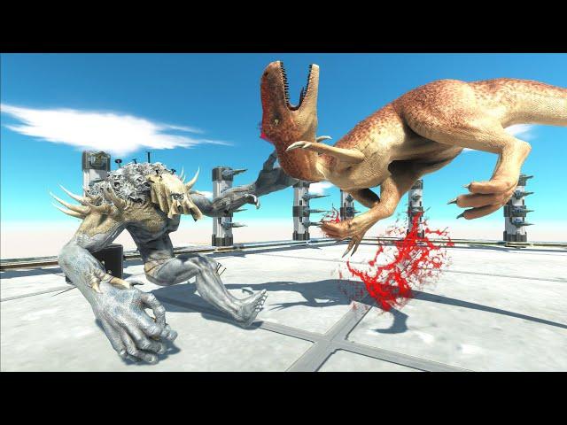 Scourge Battle on Spike Spinning Stage - Animal Revolt Battle Simulator