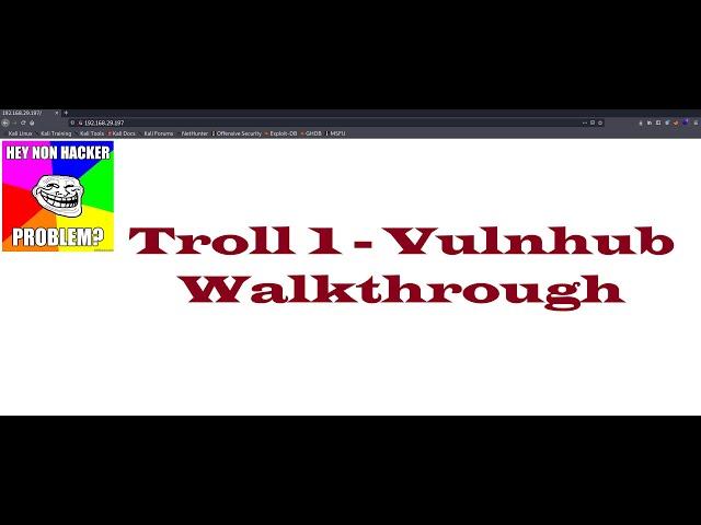 Vulnhub - Troll 1 Walkthrough | CTF