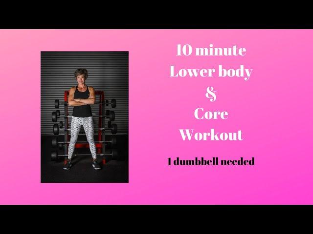 Lower body and core workout with 1 dumbbell!