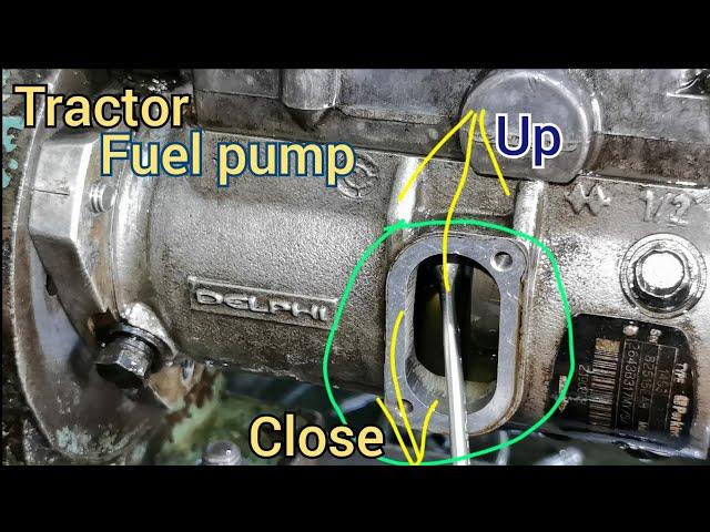 how to Mf fiat tractor diesel pump fuel setting