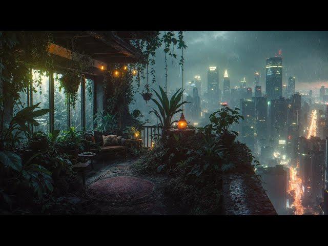 A Gloomy Ambient Cyberpunk Refuge Hidden in the Rain [PURE ATMOSPHERE]