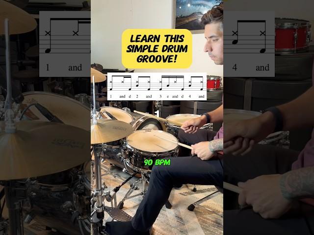 Learn This Simple Drum Groove! (Easy Drum Lesson) #drums
