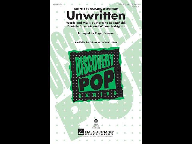 Unwritten (3-Part Mixed Choir) - Arranged by Roger Emerson