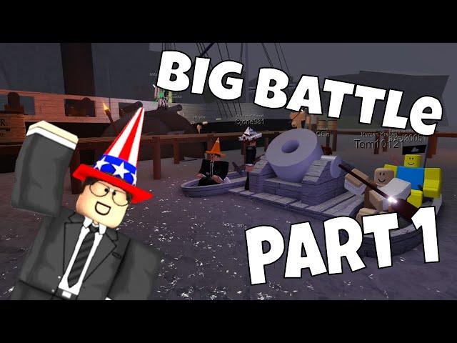 BIG BATTLE [Part 1] - Tradelands - ROBLOX - Pirate battle against Whitecrest Navy