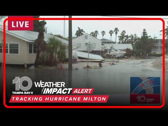 Coquina Beach starts to see flooding ahead of Hurricane Milton