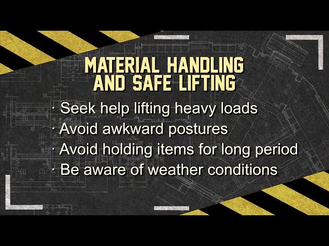 Construction Safety: Material Handling and Safe Lifting