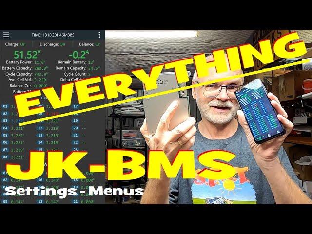 JK-BMS: all settings and menus explained. How to program and set parameters.