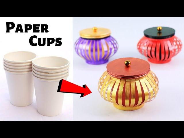 Amazing Paper Cup Storage Box | Paper cup craft ideas | Paper Cup DIY | How to make paper cup craft