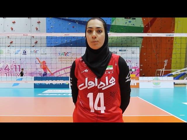 ASIAN GIRLS U20 VOLLEYBALL CHAMPIONSHIP 2022 ; Mahsa Ghaderi speech after victory over Kazakhstan.