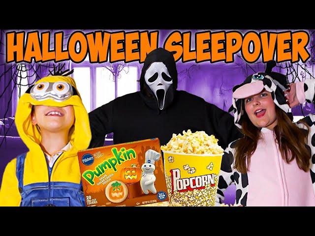 SECRET HALLOWEEN SLEEPOVER! {will we get caught?}