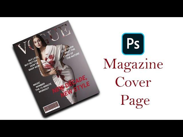 How to Create Magazine  Cover Page In Photoshop | Magazine Cover Page Design In Photoshop Tutorial