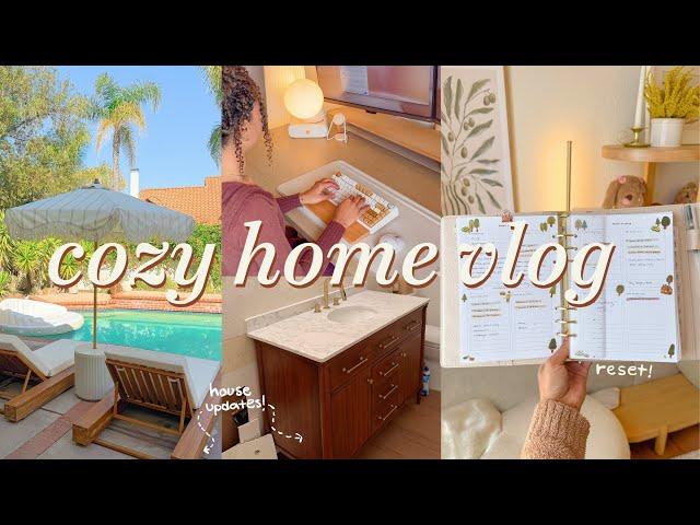 Cozy Home Vlog ~  home reno updates, planner reset & backyard additions!