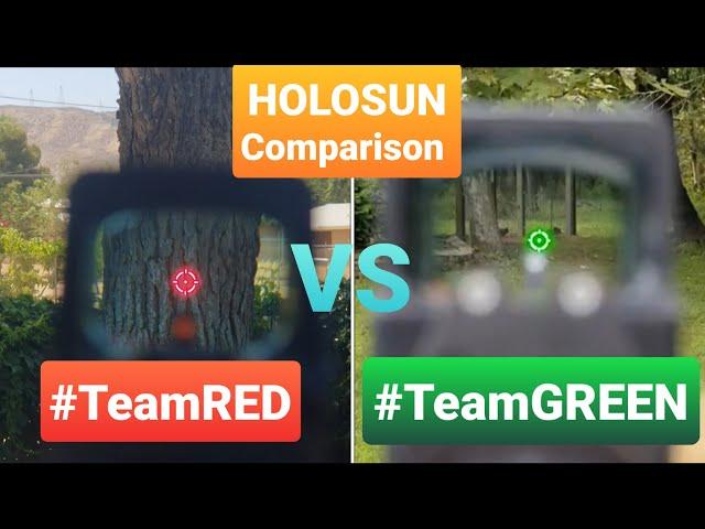 HOLOSUN RED VS GREEN RETICLE