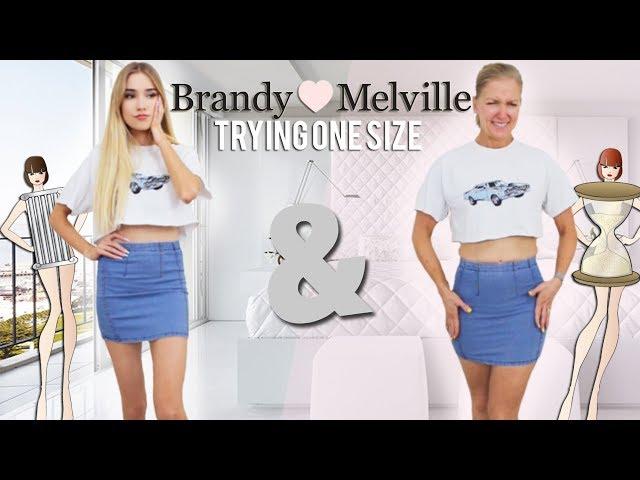 TRYING "ONE SIZE FITS ALL" BRANDY MELVILLE ON TWO BODY SHAPES!!