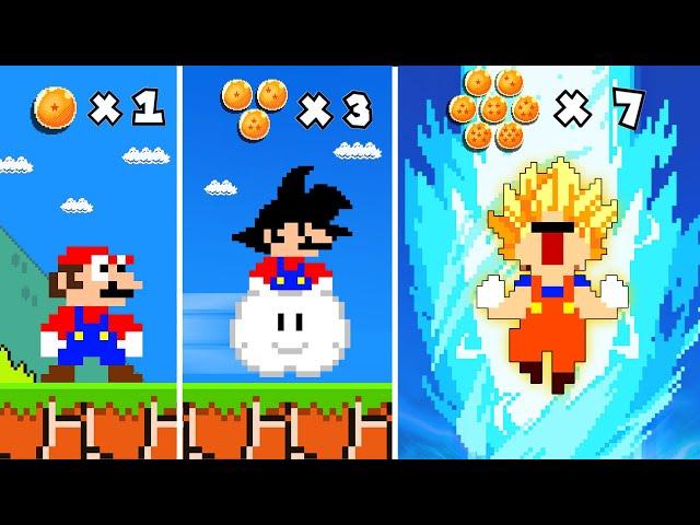 Super Mario Bros. But When Dragon Balls Make Mario Become GOKU in Super Mario Ball Z