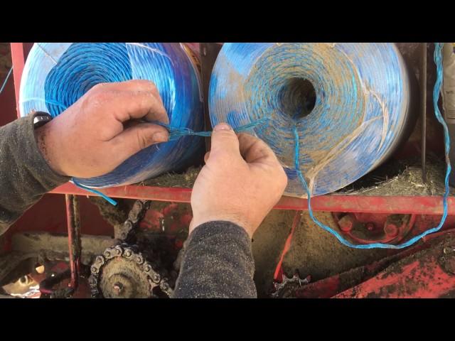 How we tie the twine in the baler