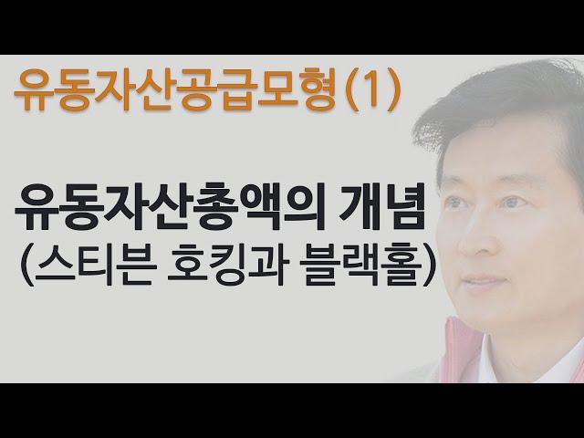 유동자산공급모형(1): 유동자산총액의 개념 (*스티븐 호킹과 블랙홀에 관한 여담 포함)