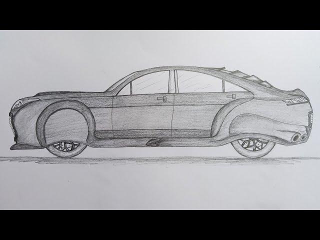 new design car drawing || how to draw all new design car step by step!!!