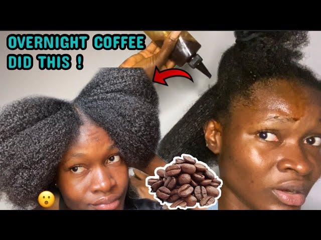 SHOCKING RESULT! I left coffee on my hair overnight and this happened