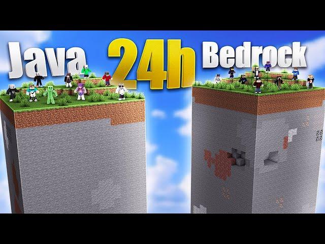 Ich habe 50 BEDROCK & 50 JAVA Spieler für 24 STUNDEN eingesperrt!