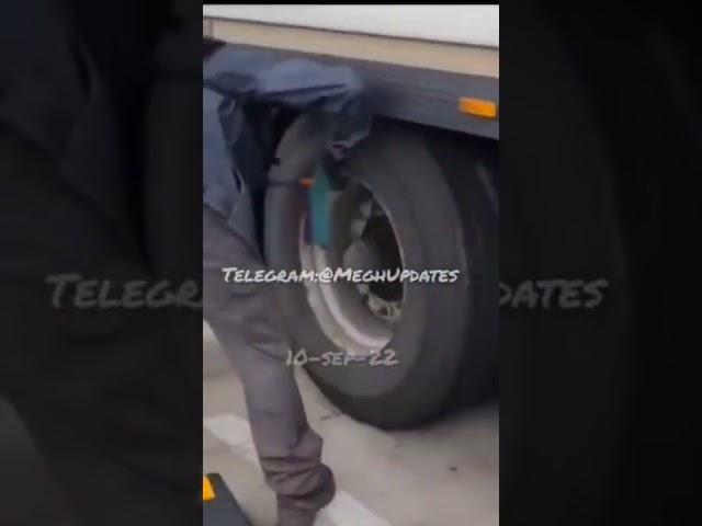 UK : Animal activists drilling holes inside tire of milk van and says to promote "vegan" milk