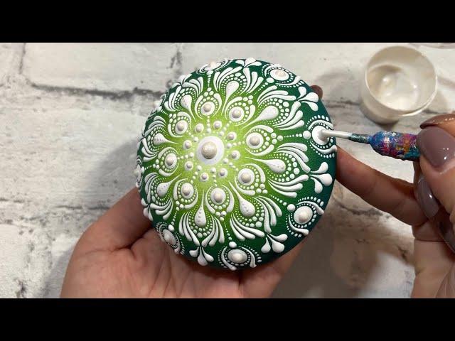 Mandala Stone Painting | Satisfying Art Process | Dot Painting Video | Dot Art