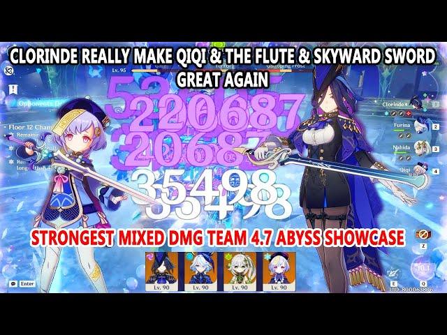 Clorinde Really Make Qiqi & The Flute & Skyward Sword Great Again - Strongest Mixed DMG Showcase