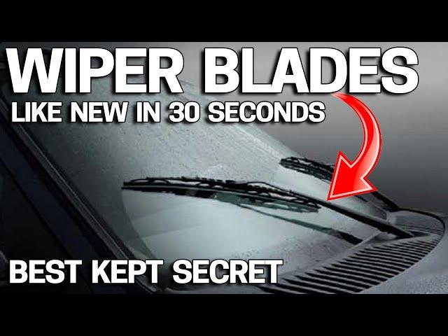 How to Make Windshield Wiper Blades Like NEW in 30 Seconds