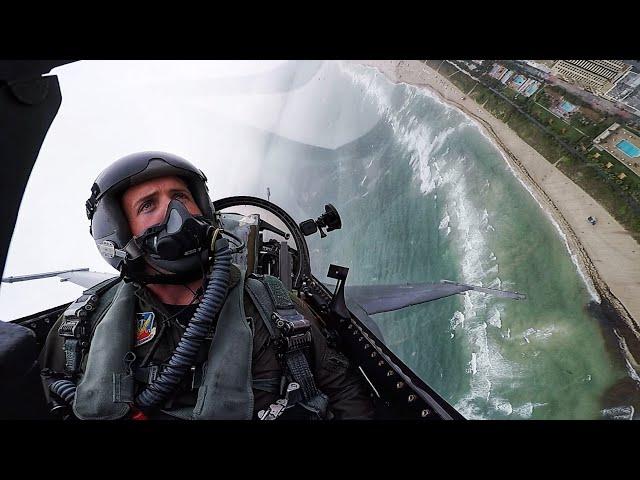 F-16 Demo Over South Beach (Cockpit Audio) #f16 #fighterjet #military