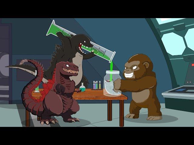 TEAM Godzilla & KONG vs EVOLUTION OF 3 HEADED BLOOP | Godzilla Cartoon Compilation