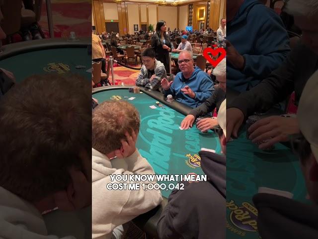 Poker FREAKOUT After Getting Bad Beat  #Poker #Shorts