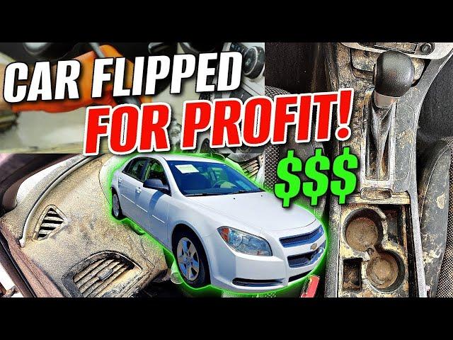 Flipping This $2800 Chevy Malibu For Profit $$$ Side Hustle! Disgusting Car Detailing Restoration