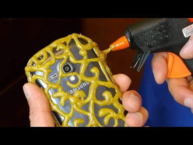 DIY PHONE CASE  Life Hacks - Hot Glue Craft