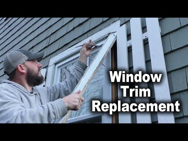 How to Replace Sun Damaged, Dried, Cracked Exterior Wood Window Trim with PVC