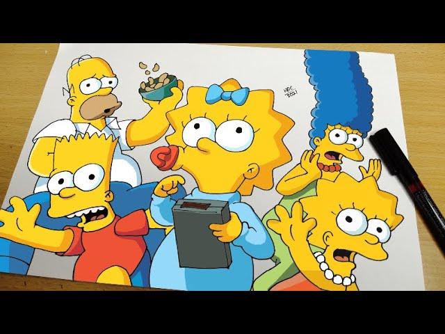 How to draw Simpson Family || Step by step (HAC)