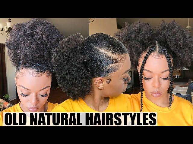 3 EASY NATURAL HAIRSTYLES ON OLD NATURAL HAIR