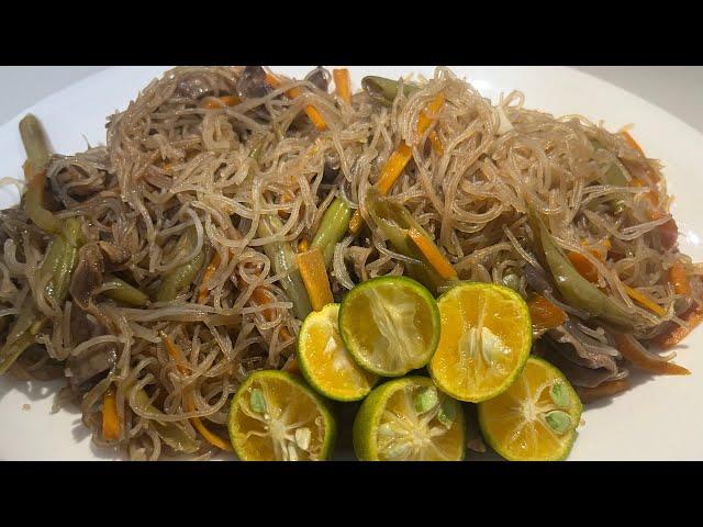 BIHON AND CHICKEN GIZZARD WITH SOY SAUCE.SIMPLE RECIPE