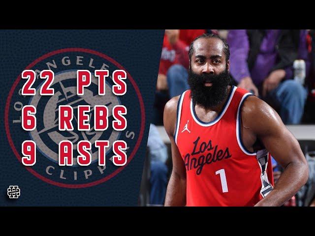 James Harden 22 pts 6 rebs 9 asts vs Kings 24/25 season