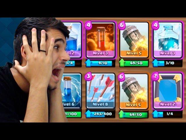 DESAFIO COM TODOS OS FEITIÇOS DO CLASH ROYALE?!