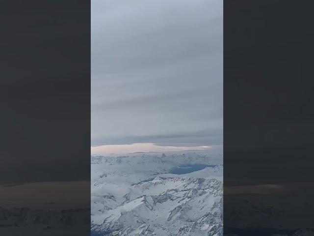 Matterhorn view from airplane: #AegeanAirlines from Thessaloniki to Zurich