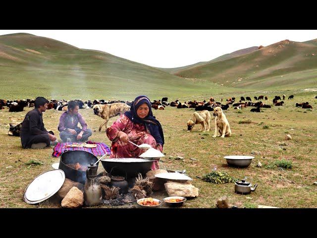 Organic Mountain Village Life | Shepherd Mother Cooking Shepherd Food | Village life in Afghanistan