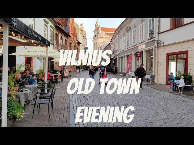 Travel to Lithuania - Vilnius - 4K - Užupis Republic and Old Town evening - 2022