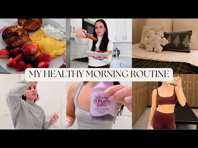 HEALTHY 5:30 AM MORNING ROUTINE ‍️ daily workout, 15k steps, high protein breakfast, skincare