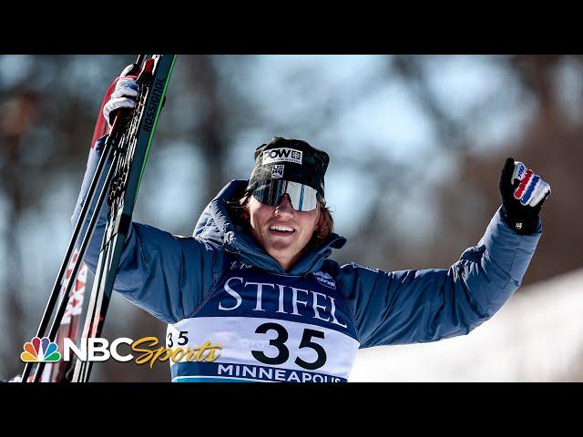 Gus Schumacher makes U.S. cross-country skiing history with win in Minneapolis | NBC Sports