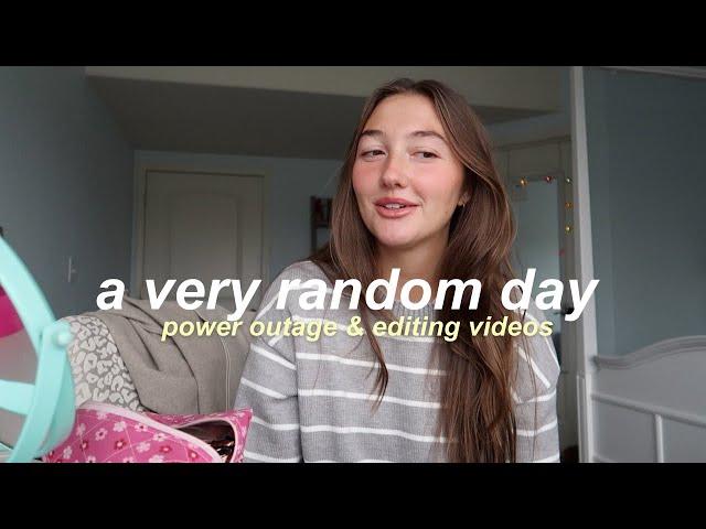 a random day - power outage & editing videos | vlogmas day 9