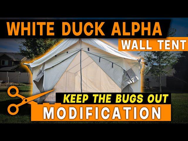 KEEP THE BUGS OUT! White Duck Wall Tent Floor Modification