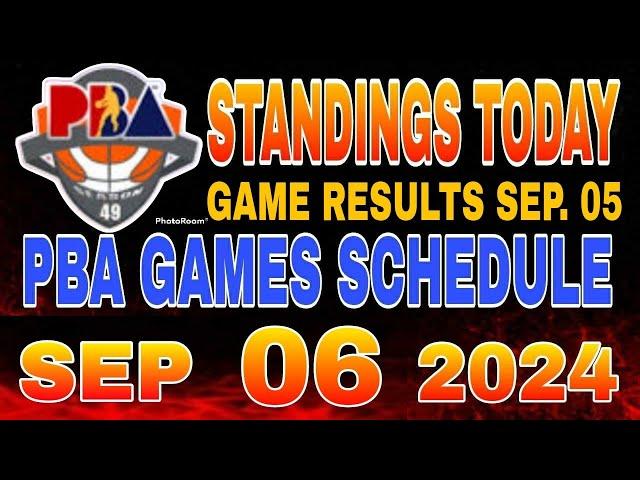 PBA Standings today as of September 5, 2024 | PBA Game results | Pba schedule September 6, 2024